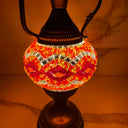 Orientalische Mosaiklampe Krugform – Rot & Gold | Handmade Istanbul
