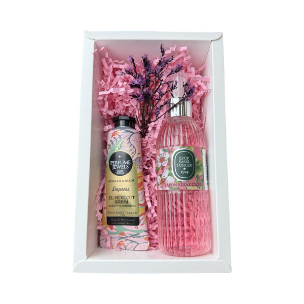 Geschenkbox Kolonya Kirschblüte mit Pflege