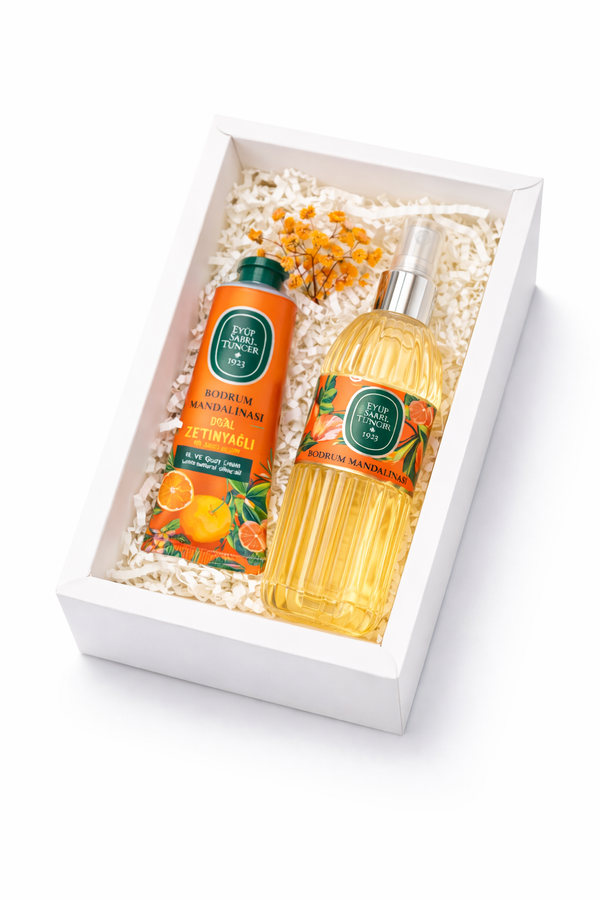 Geschenkbox Kolonya Mandarine mit Pflege