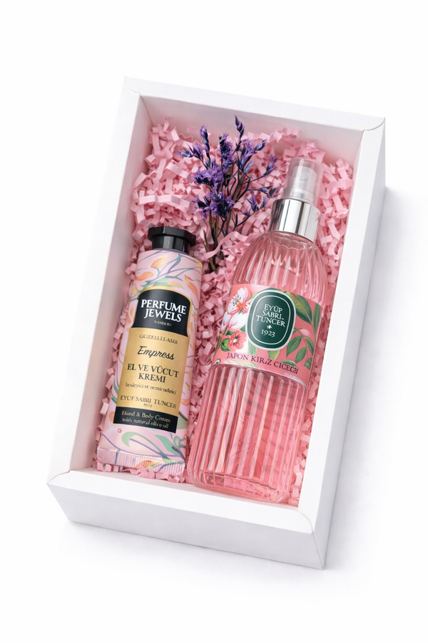 Geschenkbox Kolonya Kirschblüte mit Pflege