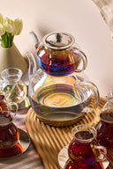 Keyf-i Ala Luster Premium Teeset – 20-teiliges Borosilikatglas-Set mit Induktionsboden