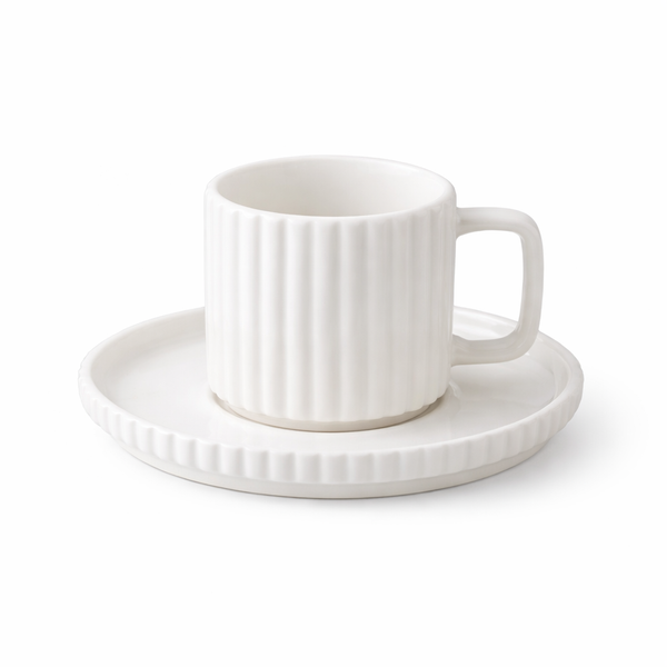 Porzellan-Espresso-Set Saturn 12-teilig für 6 Personen