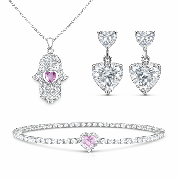 Schmuckset Herz und Hamsa 2-teilig