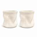 Wave Becher 2-teilig für 2 Personen (Creme)