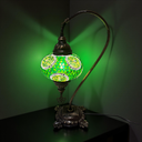Orientalische Mosaiklampe – Grün & Gold | Handgefertigt in Istanbul