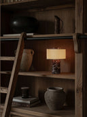 Aurie Tragbare Tischlampe aus Rosso Levanto Marmor