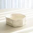 Nordic Salatschüssel Weiss Glänzend 23 cm – Porzellan Obstschale & Servierschüssel