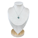 Kleeblatt Halskette mit silbernem Detail (925 Silber)