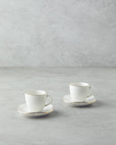 Aren Porzellan Kaffeetassen-Set 4-teilig | 2 Personen | 80 ml | Gold