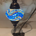 Mosaiklampe im türkischen Stil – Blau & Weiß | Handmade in Istanbul