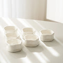 Nordic Schälchen Set Weiss Glänzend 6-teilig – Porzellan Snackschalen 10 cm