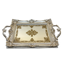 Barock Serviertablett – Rechteckig | Champagnergold