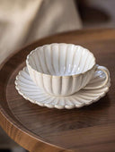 Almina Bloomy Kaffeeservice 12-teilig aus Porzellan für 6 Personen – Creme