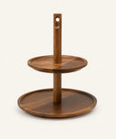 Etagere aus Akazienholz 2-stöckig Ø 25 cm – Lumo Servieretagere