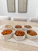 Nordic Müslischalen Set Creme Glänzend 6-teilig – Porzellan Dessertschalen 12 cm