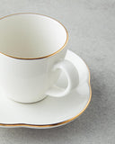 Aren Porzellan Kaffeetassen-Set 4-teilig | 2 Personen | 80 ml | Gold