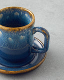 English Home Alicent Seramik 4-teiliges 2-Personen Double Kaffee Set – 150 ml Blau
