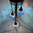 Mosaiklampe mit 3 Leuchten – Blau | Orientalisches Design aus Istanbul