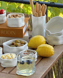 Nordic Müslischalen Set Weiss Glänzend 6-teilig – Porzellan Dessertschalen 12 cm