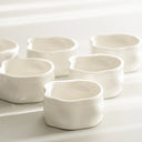 Nordic Schälchen Set Weiss Glänzend 6-teilig – Porzellan Snackschalen 10 cm