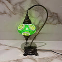 Orientalische Mosaiklampe – Grün & Gold | Handgefertigt in Istanbul