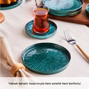 Karaca Teo Grün – 18-teiliges Kuchen- & Teeservice-Set aus Glas