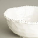 Almina Pearly Servierschale 22 cm – Porzellan Salat- & Obstschale Weiss