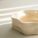 Nordic Salatschüssel Creme Glänzend 23 cm – Porzellan Obstschale & Servierschüssel