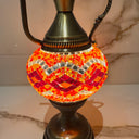 Orientalische Mosaiklampe Krugform – Rot & Gold | Handmade Istanbul