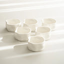 Nordic Schälchen Set Weiss Glänzend 6-teilig – Porzellan Snackschalen 10 cm