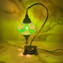 Orientalische Mosaiklampe – Grün & Gold | Handgefertigt in Istanbul