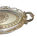 Elegantes Serviertablett – Oval | Champagnergold
