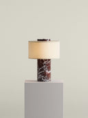 Aurie Tragbare Tischlampe aus Rosso Levanto Marmor