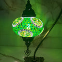 Orientalische Mosaiklampe – Grün & Gold | Handgefertigt in Istanbul