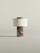 Aurie Tragbare Tischlampe aus Rosso Levanto Marmor