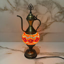 Orientalische Mosaiklampe Krugform – Rot & Gold | Handmade Istanbul
