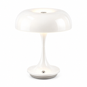 LED Akku Tischlampe in Weiss 24 cm – dimmbare Mushroom Lampe mit Touch-Steuerung und USB-C