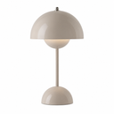 Mushroom LED Tischlampe Beige – Akkubetrieb, Touch-Dimmer, 30 cm