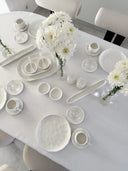 Almina Pearly Müslischalen 6er Set – Porzellan – Weiss – Ø 11,4 cm