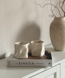 Wave Becher 2-teilig für 2 Personen (Creme)