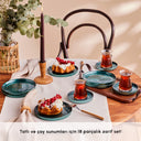 Karaca Teo Grün – 18-teiliges Kuchen- & Teeservice-Set aus Glas