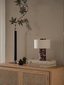 Aurie Tragbare Tischlampe aus Rosso Levanto Marmor