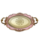 Orientalisches Serviertablett – Oval | Roségold