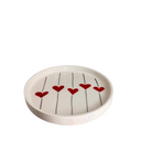 Handgemachtes Tassen-Set „Rote Herzen“ aus Istanbul