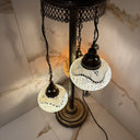 Weiße Mosaiklampe mit 3 Leuchten | Zeitlos orientalisch aus Istanbul
