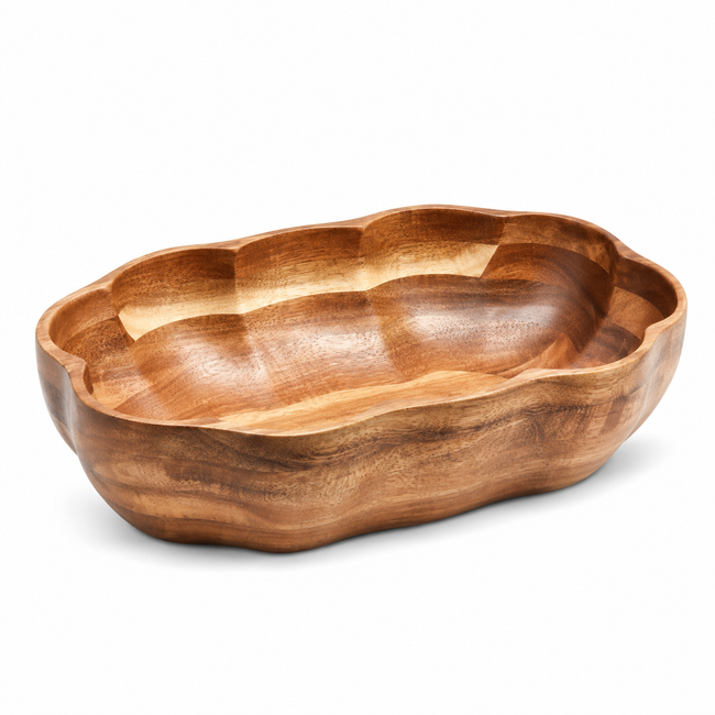 Akazienholz Schale – 28 × 18,5 cm – Naturholz