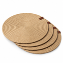Tischsets 4er-Set – Runde Platzmatten Ø 38 cm – Beige