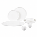 Almina Wave Style Geschirrset 27-teilig aus Porzellan für 6 Personen – Weiss