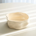 Nordic Salatschüssel Creme Glänzend 23 cm – Porzellan Obstschale & Servierschüssel