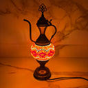 Orientalische Mosaiklampe Krugform – Rot & Gold | Handmade Istanbul